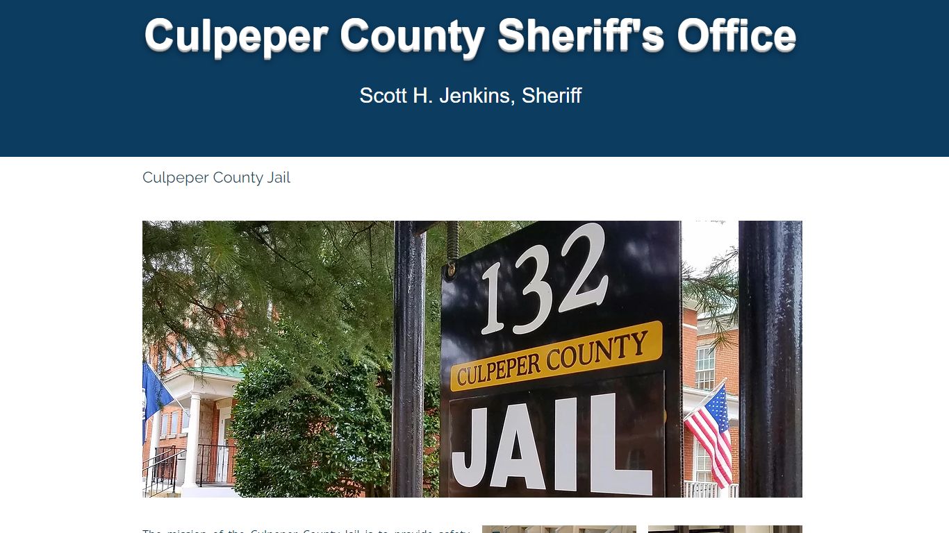 Jail | culpepersheriff